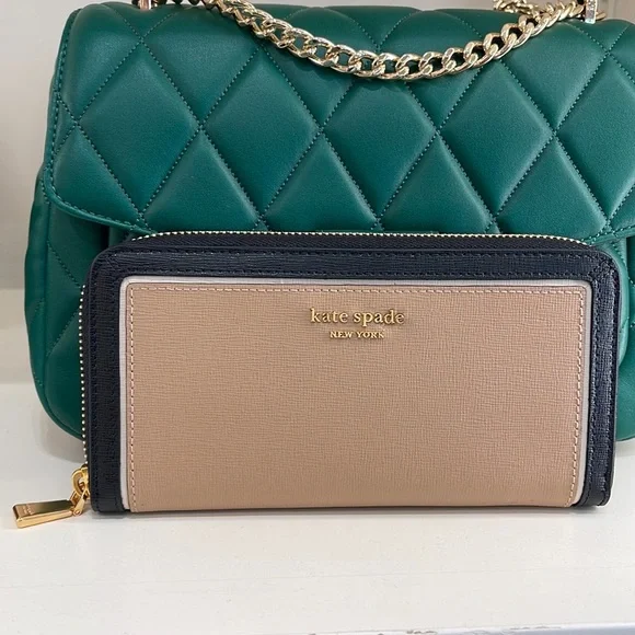 Kate Spade Morgan Colorblocked Zip-around Continental Wallet Cafe Mocha
NWT - Picture 7 of 16